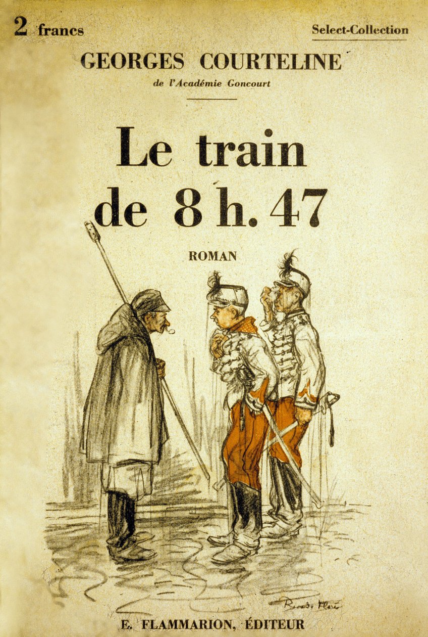 غلاف كتاب "Le Train de 8h47" لجورج كورتلاين ، رسوم توضيحية بقلم ريكاردو فلوريس ج. 1908 بواسطة ريكاردو فلوريس