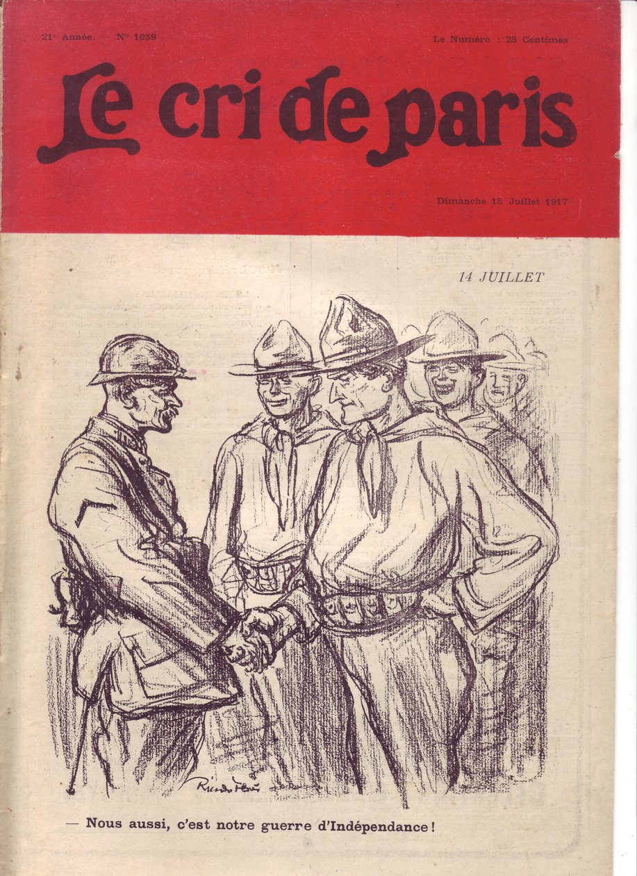 رسم توضيحي لريكاردو فلوريس (1878-1918) لغلاف Le Cri de Paris بواسطة ريكاردو فلوريس