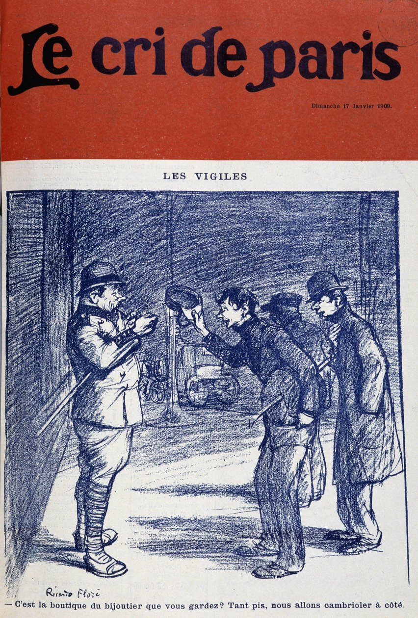 الوقفات الاحتجاجية واللصوص ، بقلم ريكاردو فلور - "كري أوف باريس" من 17/01/1909. بواسطة ريكاردو فلوريس