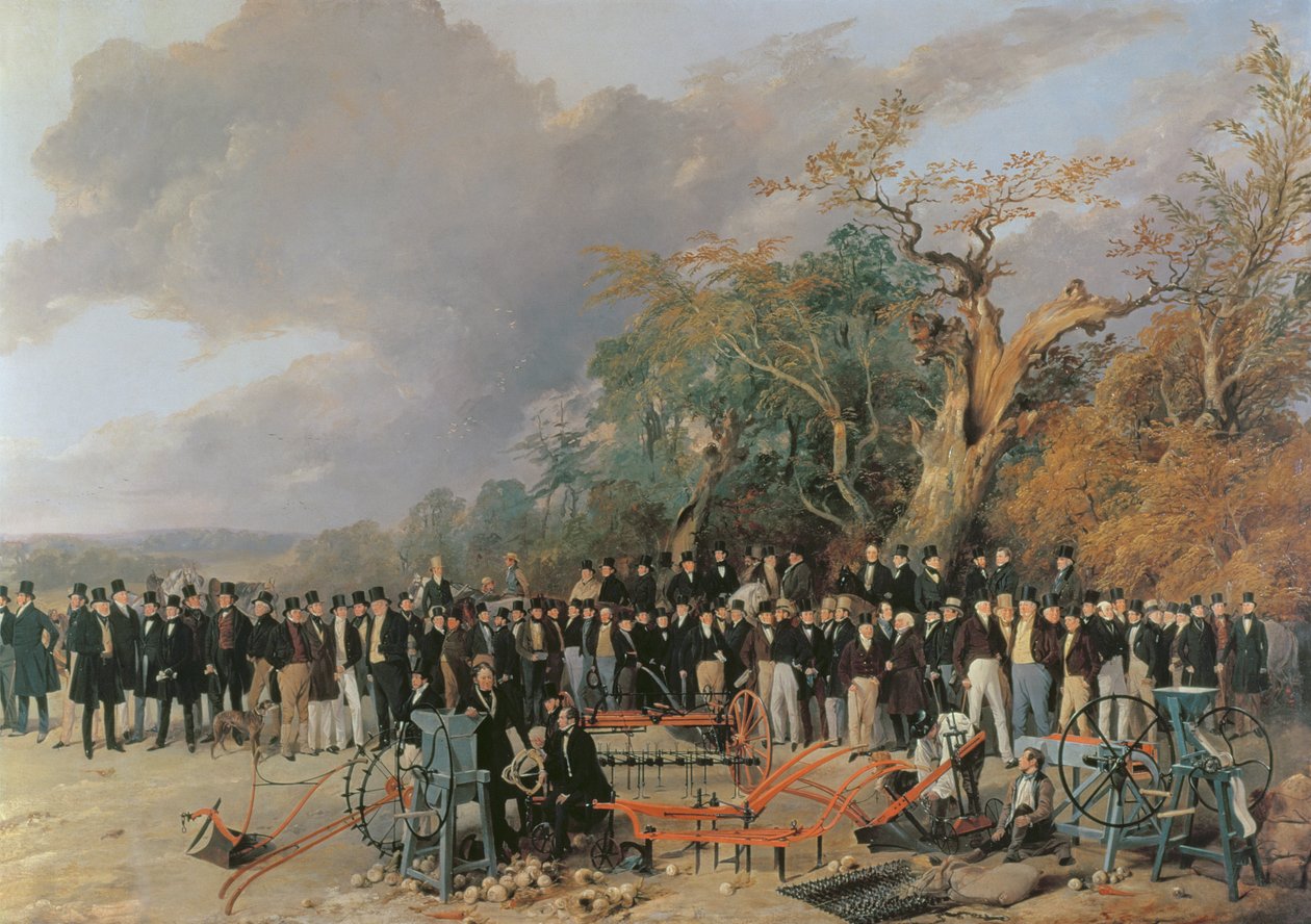 اجتماع للجمعية الزراعية الملكية الإنجليزية في بريستول ، تفاصيل الآلات والمزارعين ، 1842 بواسطة ريتشارد انسديل