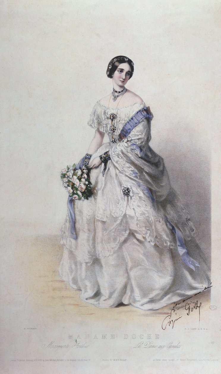 صورة مدام أوجيني دوش في دور مارغريت غوتييه ، "La Dame aux Camelias" بواسطة ريتشارد باكنر