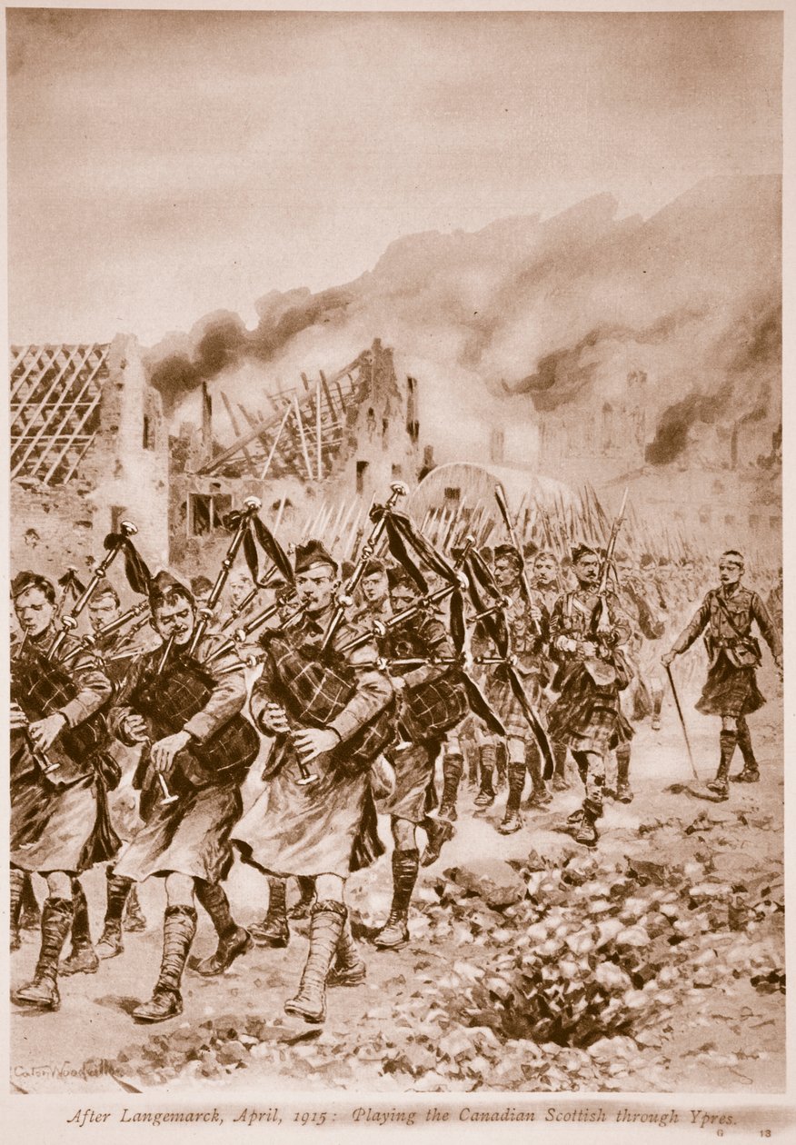 بعد Langemarck ، أبريل 1915: لعب الكندي الاسكتلندي من خلال Ypres بواسطة ريتشارد كاتون وودفيل جونيور