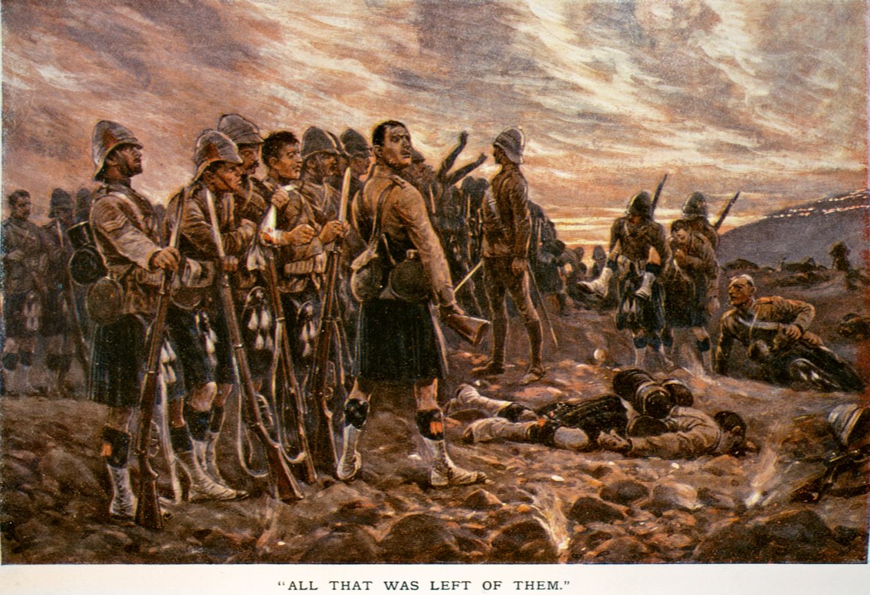 `` كل ما تبقى منهم &39;&39;: The Black Watch بعد معركة Magersfontein ، 1899 بواسطة ريتشارد كاتون وودفيل جونيور
