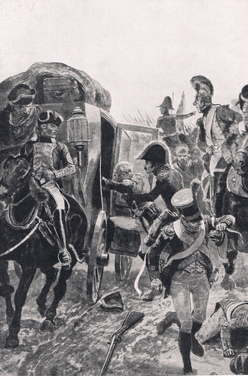 رحلة القوات الإسبانية في 27 يوليو 1809 ، رسم توضيحي من "المعارك البريطانية في البر والبحر" ، نشره كاسيل ، لندن ، ج .1910 بواسطة ريتشارد كاتون وودفيل جونيور