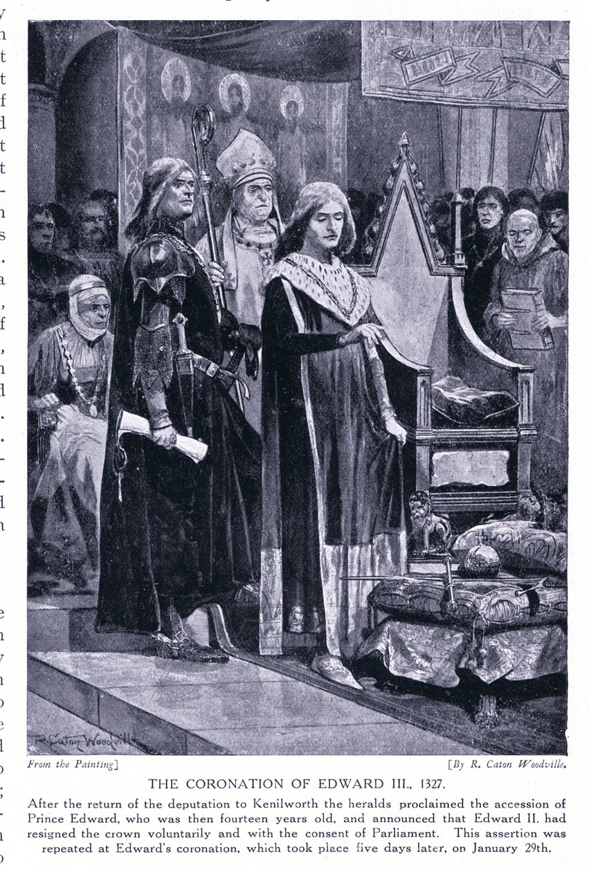 تتويج إدوارد الثالث AD1327 ، 1920 بواسطة ريتشارد كاتون وودفيل جونيور