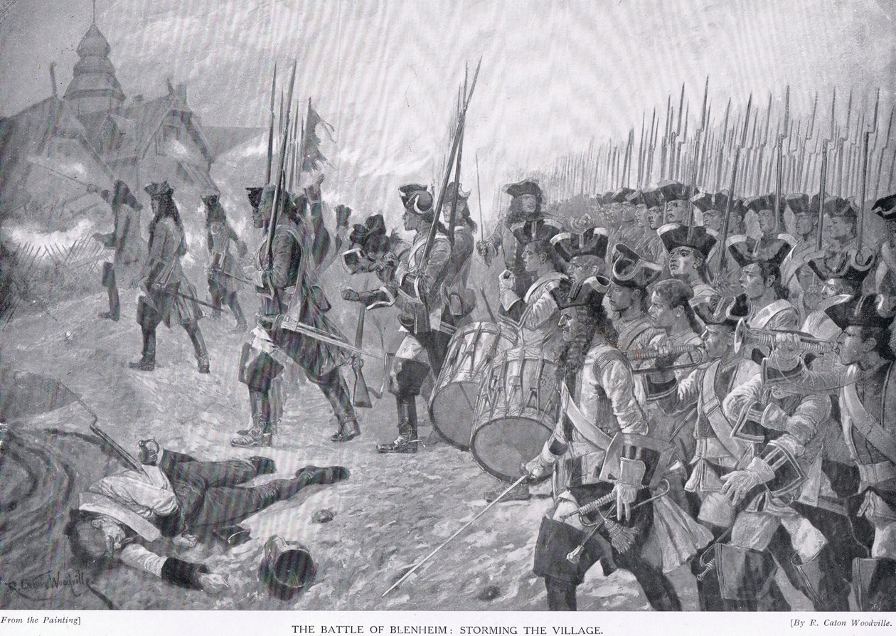 معركة بلينهايم: اقتحام القرية ، ج .1910 بواسطة ريتشارد كاتون وودفيل
