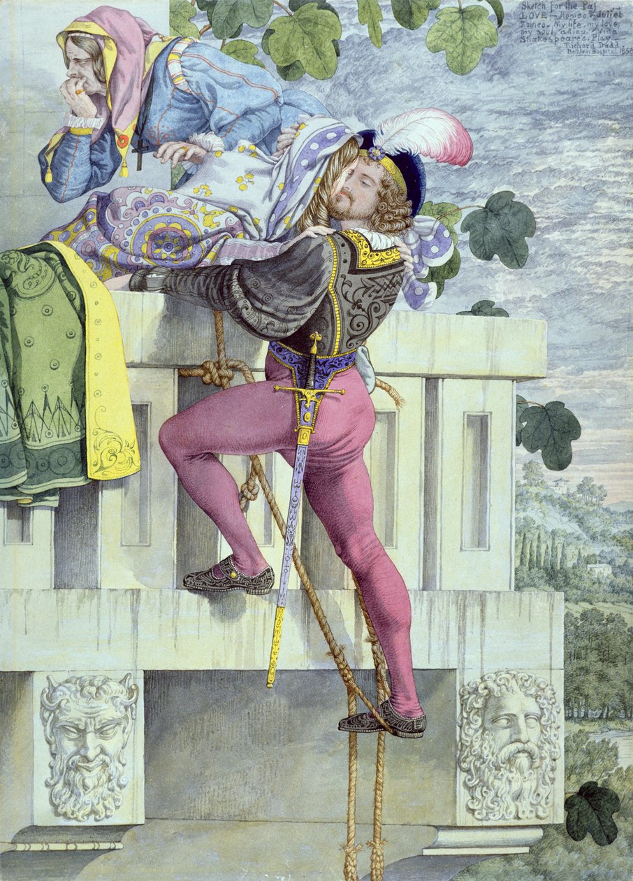 رسم للعواطف .. حب 1853 (قلم ، حبر ، مرحاض وجرافيت على ورق) بواسطة ريتشارد داد
