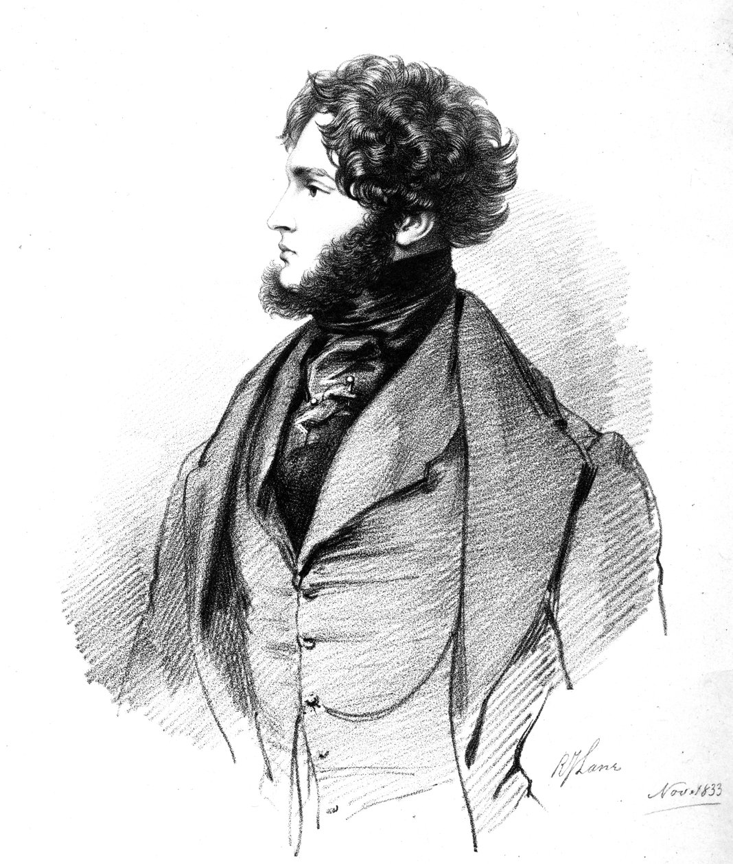 ألفريد غيوم جابرييل ، Comte d&39;Orsay ، 1833 بواسطة ريتشارد جيمس لين