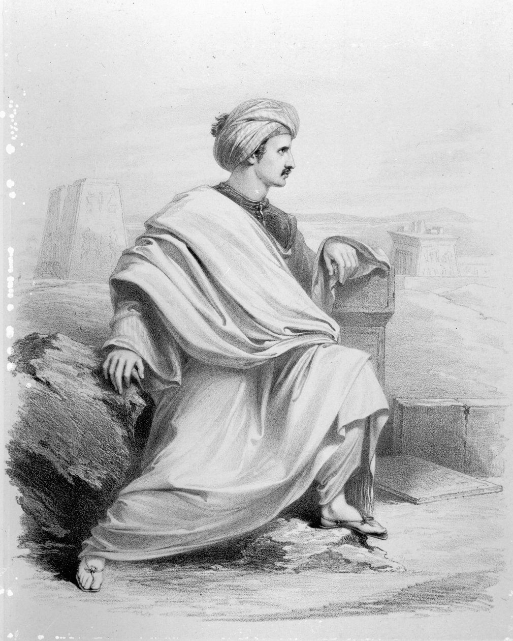 إدوارد ويليام لين كـ "عرب بدوي" ، 1828 بواسطة ريتشارد جيمس لين