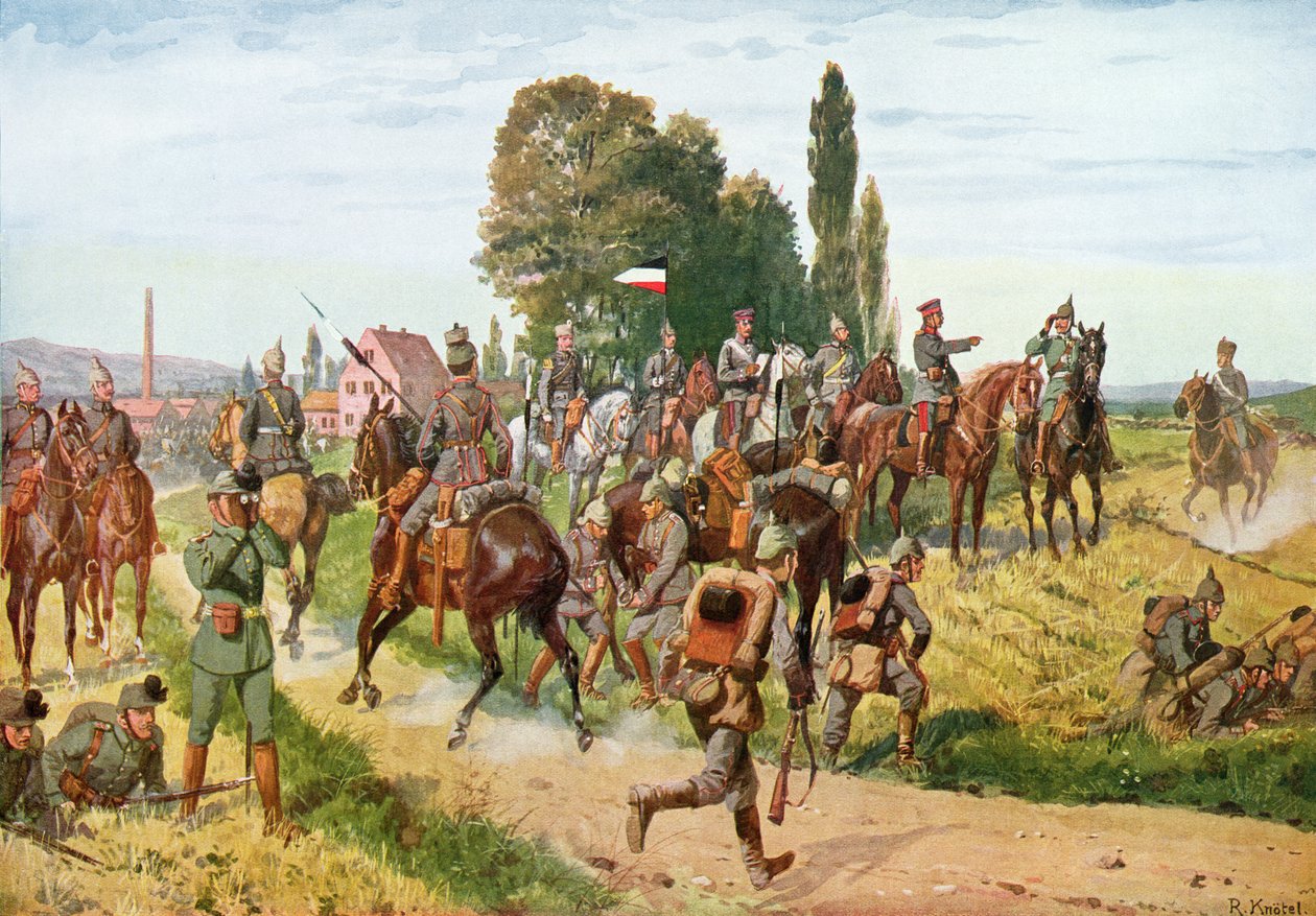 الزي الألماني ، من "إيلوستريرت تسايتونج" ، 4 أغسطس 1914 بواسطة ريتشارد كنويل