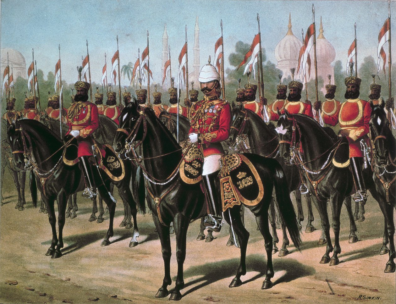 حارس الملك الشخصي ، طبع في "جيوشنا" بواسطة إيمريك وبينجر ، نشر عام 1890 (chromolitho) بواسطة ريتشارد سيمكين