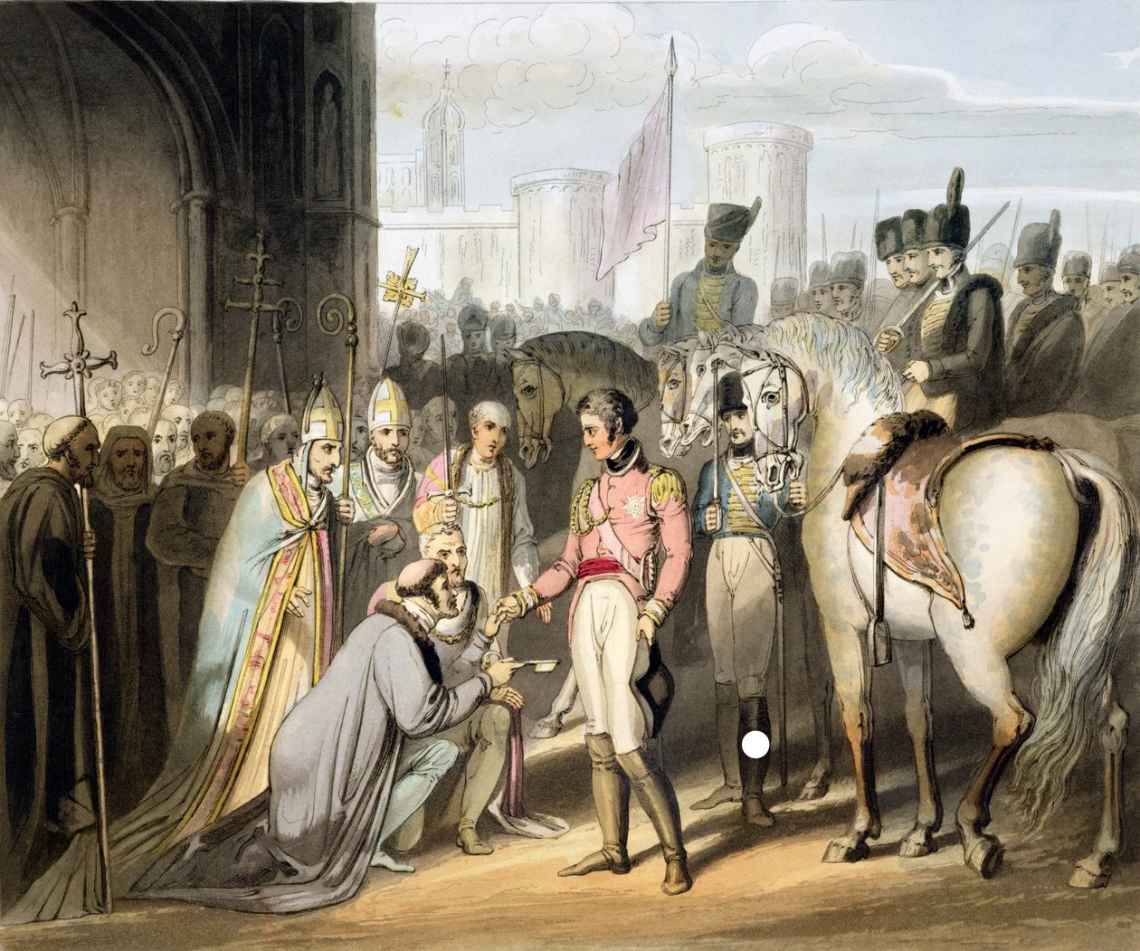 مدريد ، من "انتصارات دوق ويلينغتون" ، نقشها T. Fielding ، حانة. 1819 بواسطة ريتشارد ويستال
