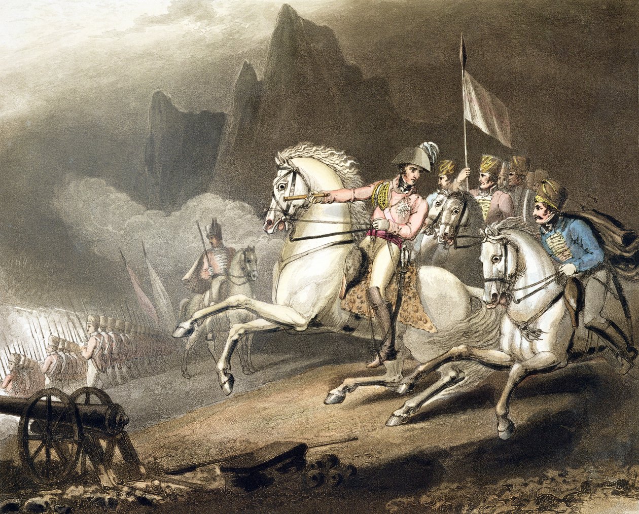 بيرينيه ، 28 يوليو 1813 ، من "انتصارات دوق ويلينغتون" ، نقشها تي فيلدنج ، حانة. 1819 بواسطة ريتشارد ويستال
