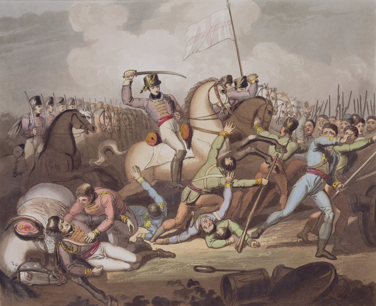 سالامانكا ، 21 يوليو 1812 ، من "انتصارات دوق ويلينغتون" ، نقشها T. Fielding ، حانة. 1819 بواسطة ريتشارد ويستال