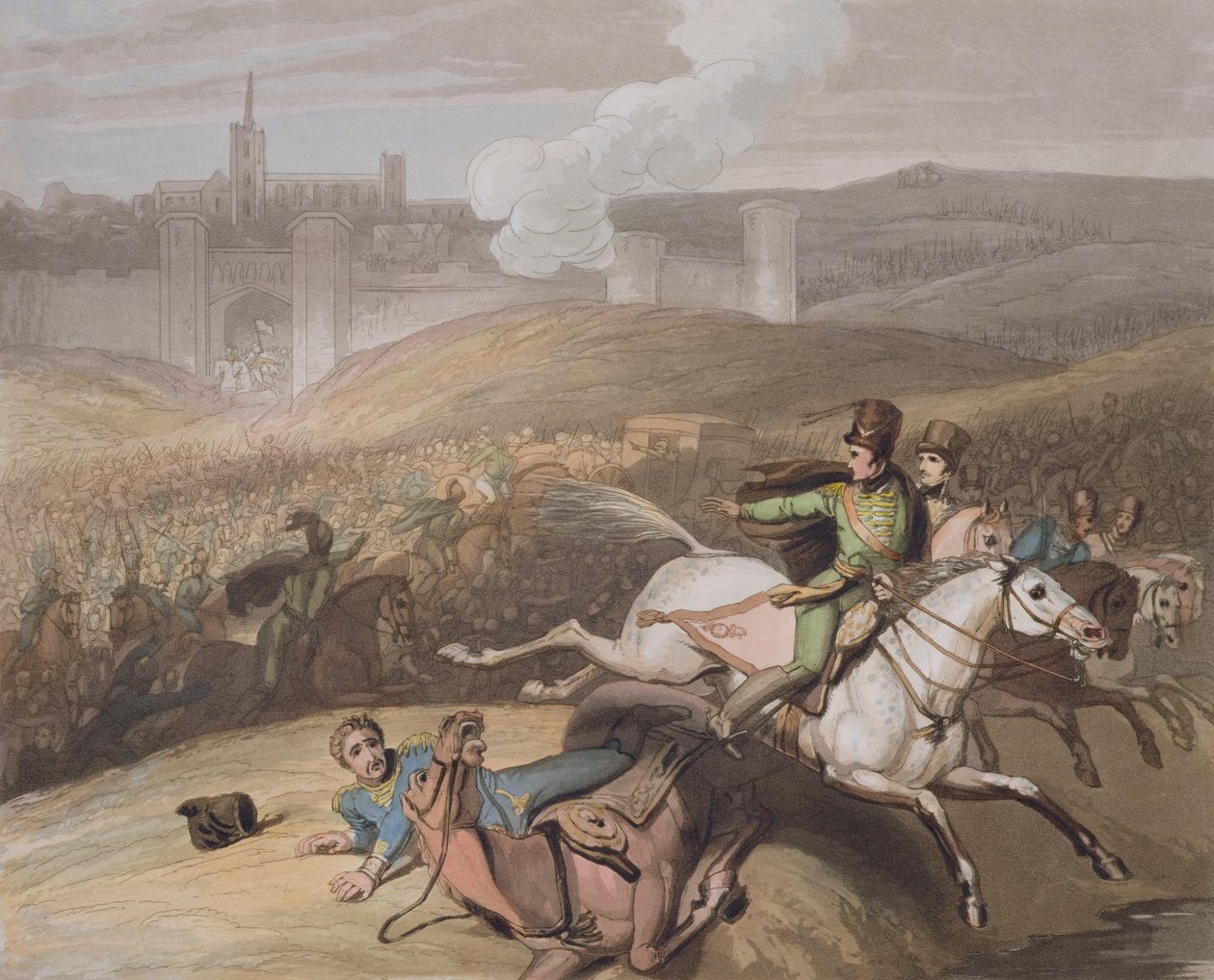 فيتوريا ، 21 يونيو 1813 ، من "انتصارات دوق ويلينغتون" ، منقوش بواسطة T. Fielding ، حانة. 1819 بواسطة ريتشارد ويستال
