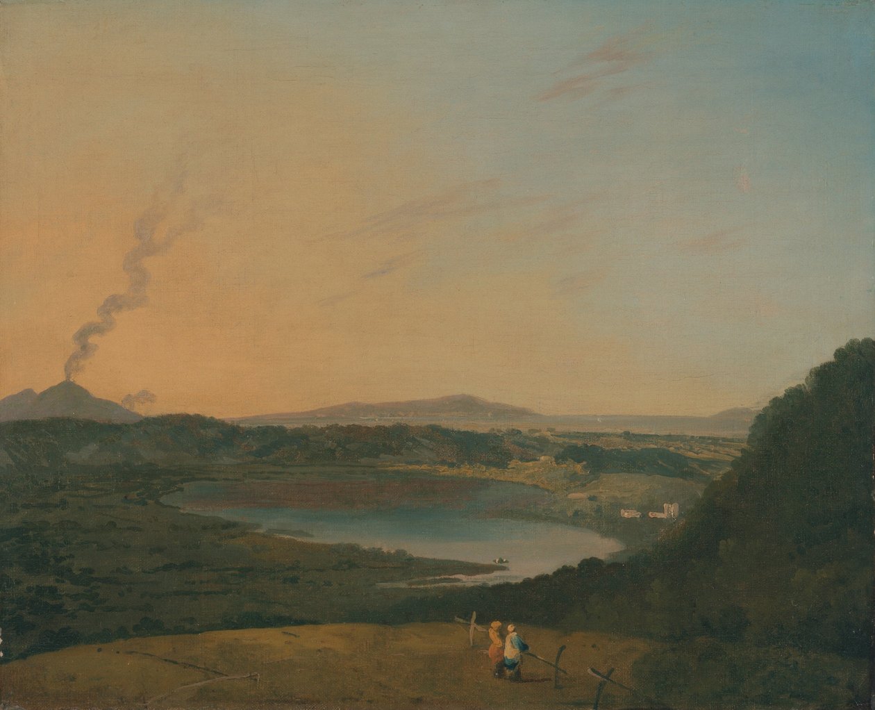 Lago dAgnano مع Vesuvius في المسافة بواسطة ريتشارد ويلسون