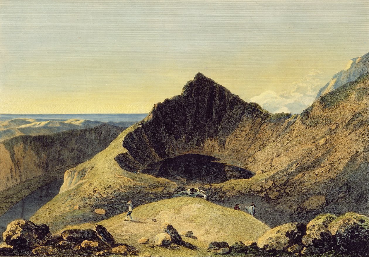 قمة جبل كادر إدريس ، 1775 (النقش مع مرحاض على ورق) بواسطة ريتشارد ويلسون