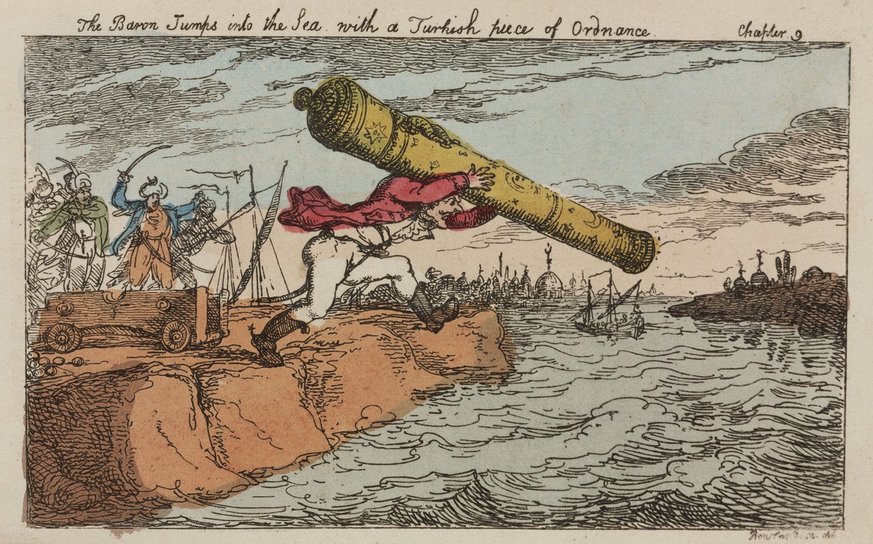 Baron Munchausen steals a Turkish cannon بواسطة ريتشارد (بعد) داد