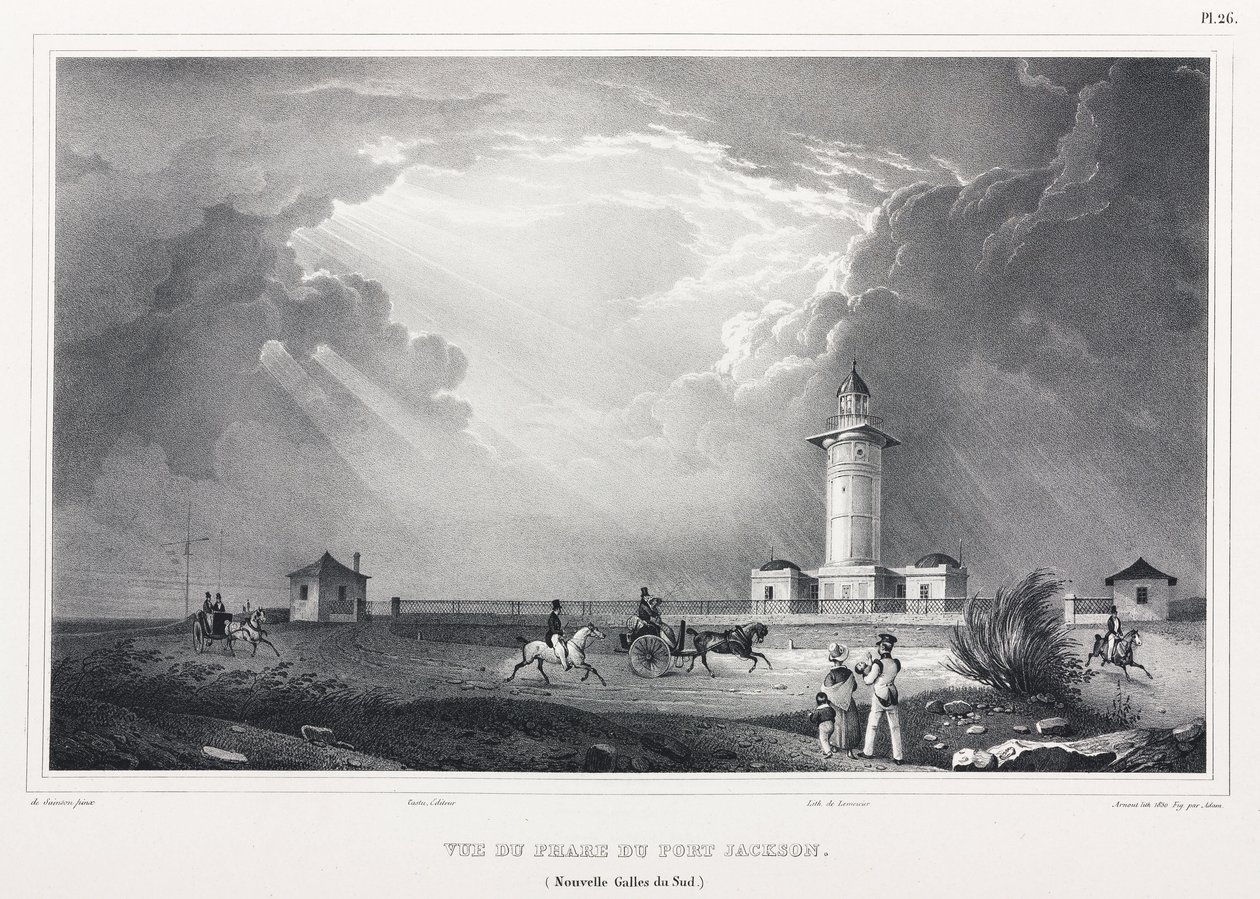 Lighthouse at Port Jackson, New South Wales, Australia بواسطة ريتشارد (بعد) داد