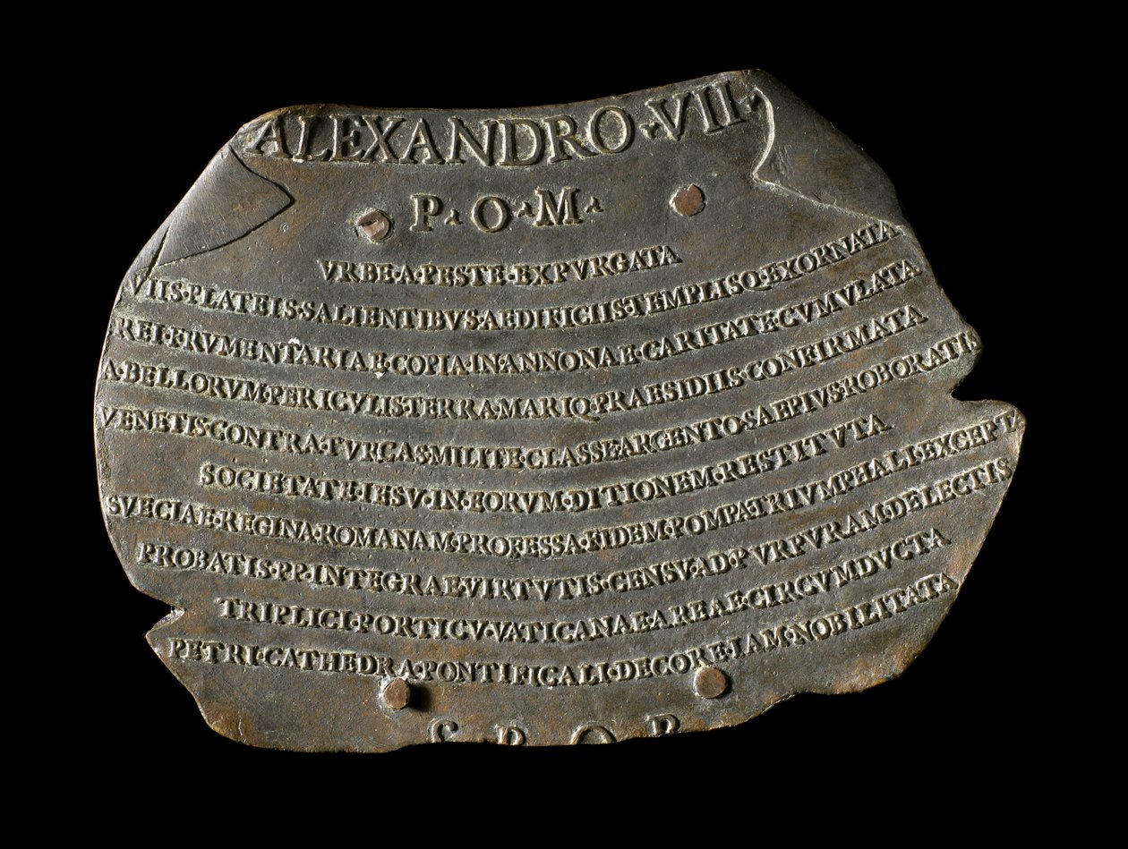 Medieval Bronze plaque to celebrate the extinction of the plague in Rome بواسطة ريتشارد (بعد) داد