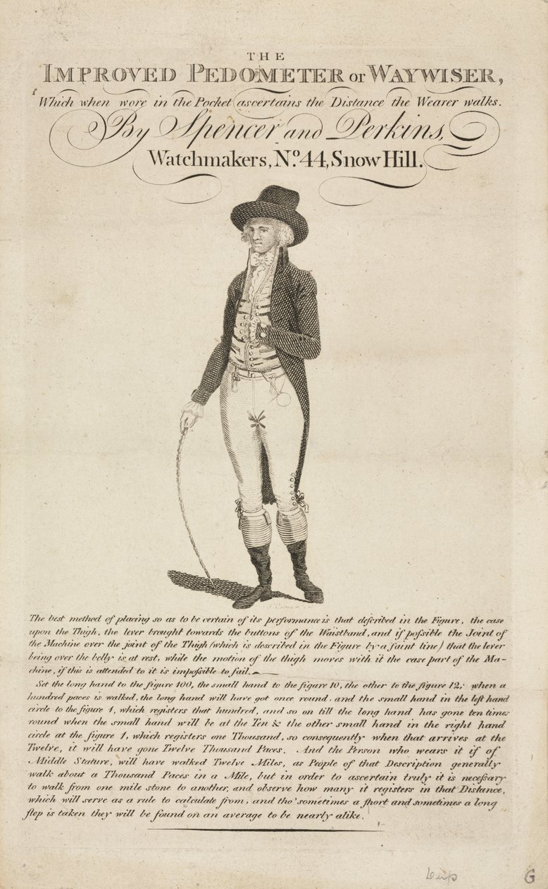 The improved pedometer or waywiser, c 18th century بواسطة ريتشارد (بعد) داد