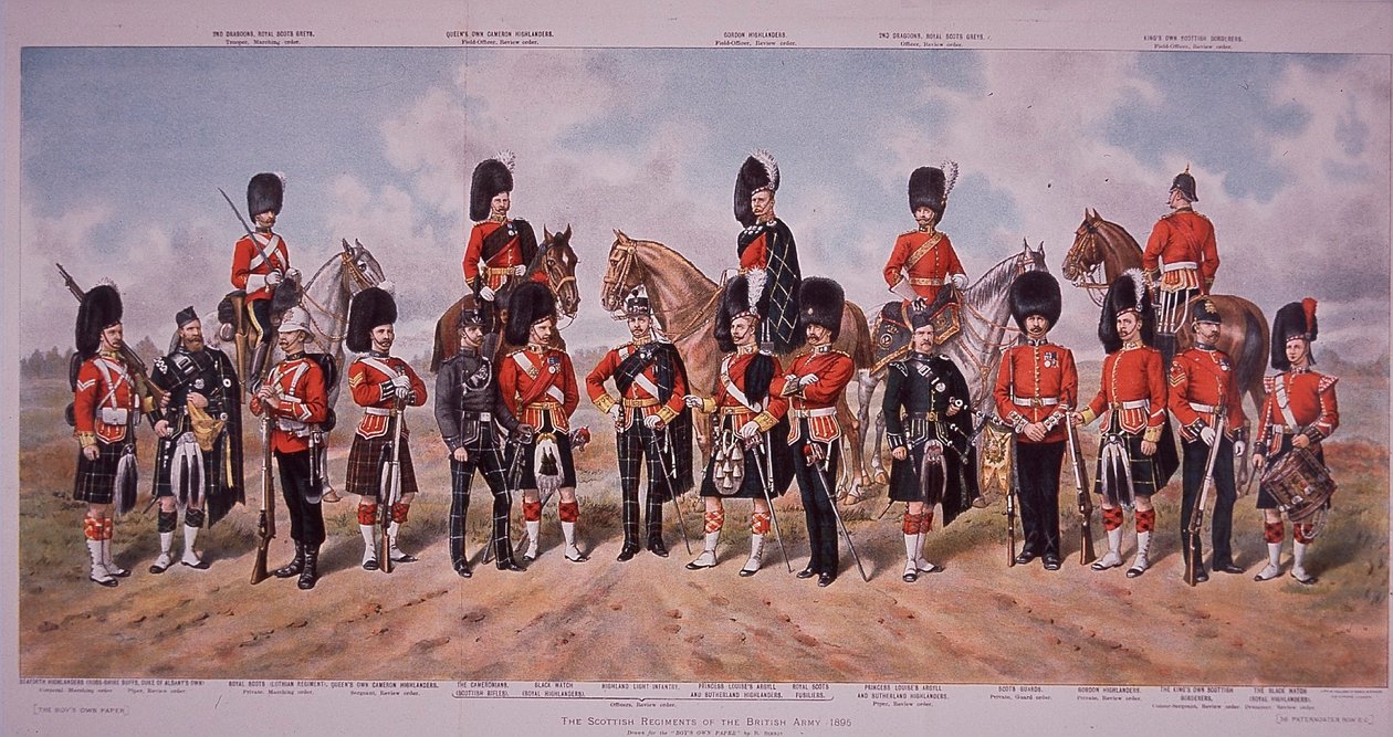 Scottish Regiments of the British Army in 1895 بواسطة ريتشارد (بعد) سيمكين