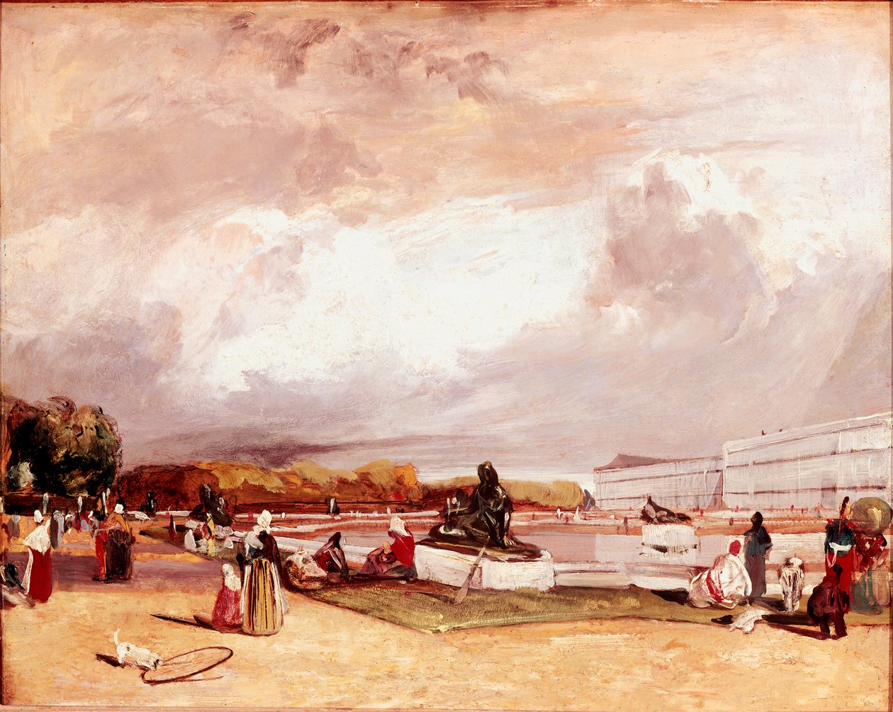 لوحة Parterre d'eau a Versailles لريتشارد باركس بونينجتون (1802-1828) قاتمة. 42x52 سم باريس ، متحف اللوفر بواسطة ريتشارد بونينجتون