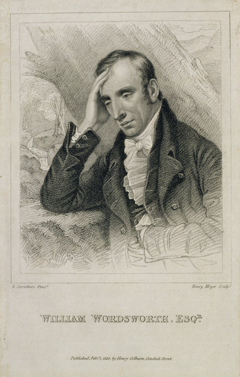 وليام وردزورث (1770-1850) ، نقش بواسطة هنري ماير (1782-1847) ، 1819 بواسطة ريتشارد كاروثرز
