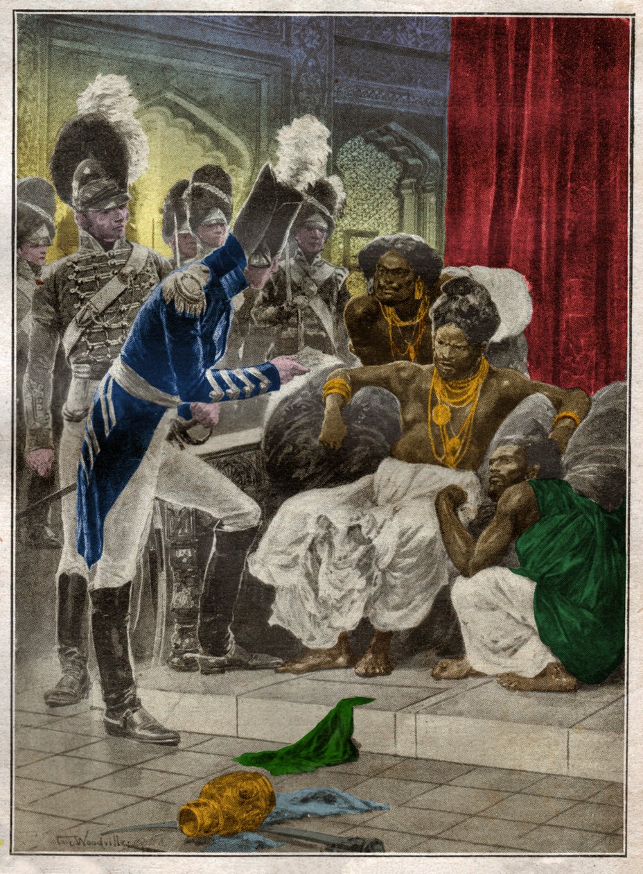 سري فيكراما راجاسينها ، ملك كاندي (سريلانكا) طرده الإنجليز عام 1815. 1924 (رسم توضيحي) بواسطة ريتشارد كاتون (بعد) وودفيل