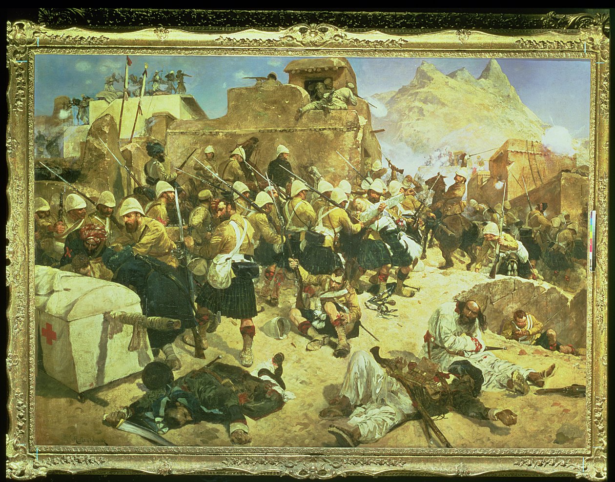 قندهار: المرتفعات 92 و Gurkhas الثانية اقتحام غاودي الملا Sahibdad بواسطة ريتشارد كاتون الثاني وودفيل