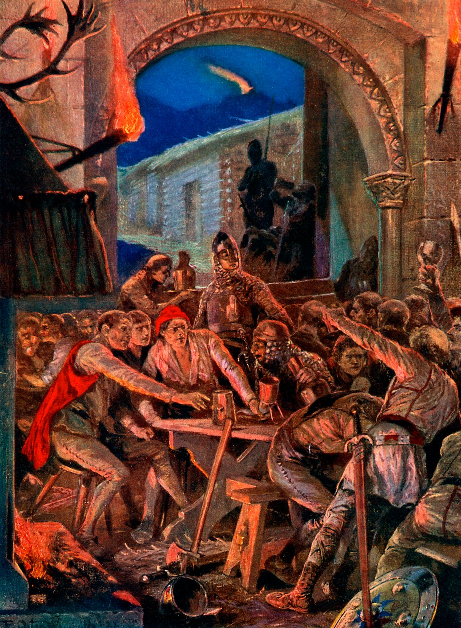 العيد الأخير لروبرت دي كومينز الرجال في دورهام ، 1069 ، c1920. بواسطة ريتشارد كاتون الثاني وودفيل
