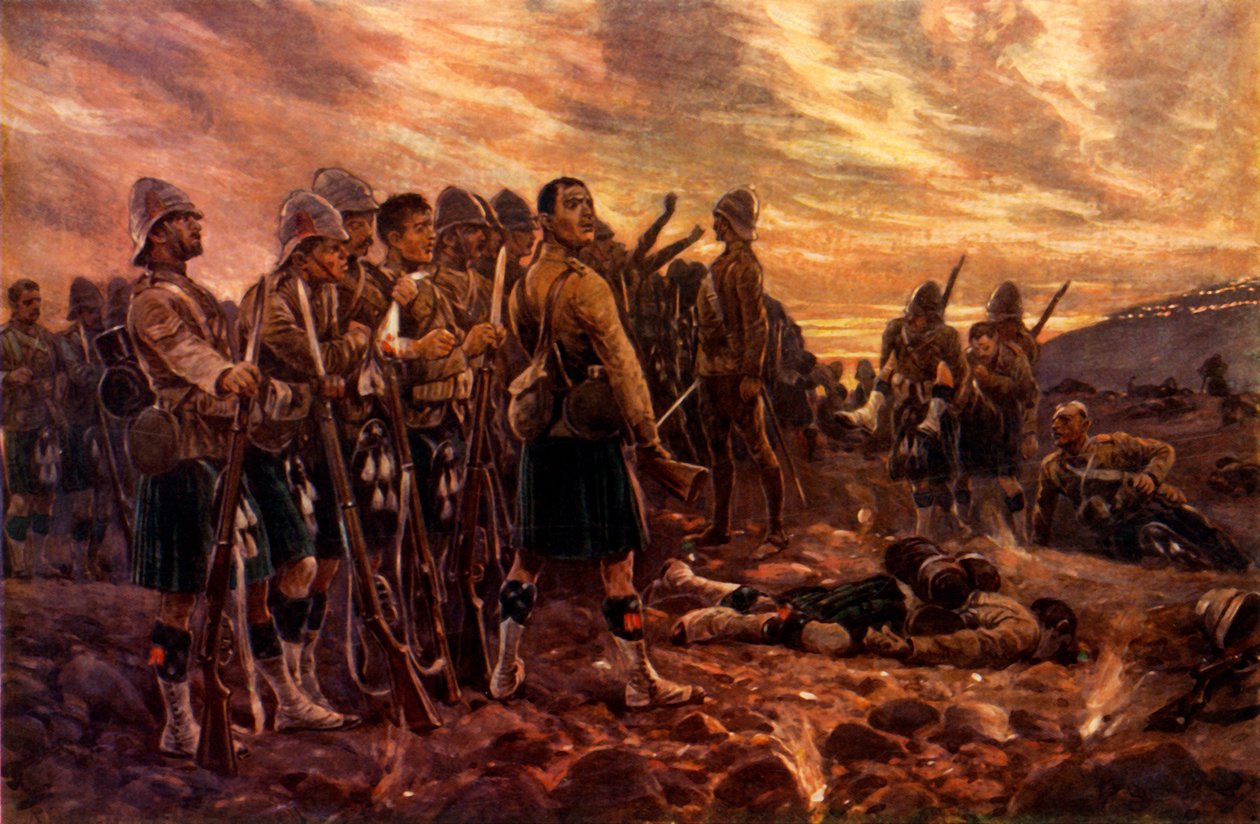 كل ما تبقى منهم. The Black Watch بعد معركة Magersfontein ، 1900. بواسطة ريتشارد كاتون وودفيل الثاني