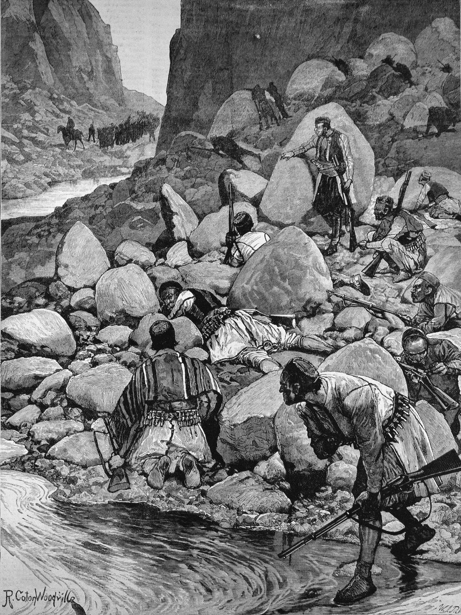 الانتفاضة في الهرسك: Ambuscade ، من `` The London Illustrated London News &39;&39; ، 1 أبريل 1882 بواسطة ريتشارد كاتون وودفيل جونيور