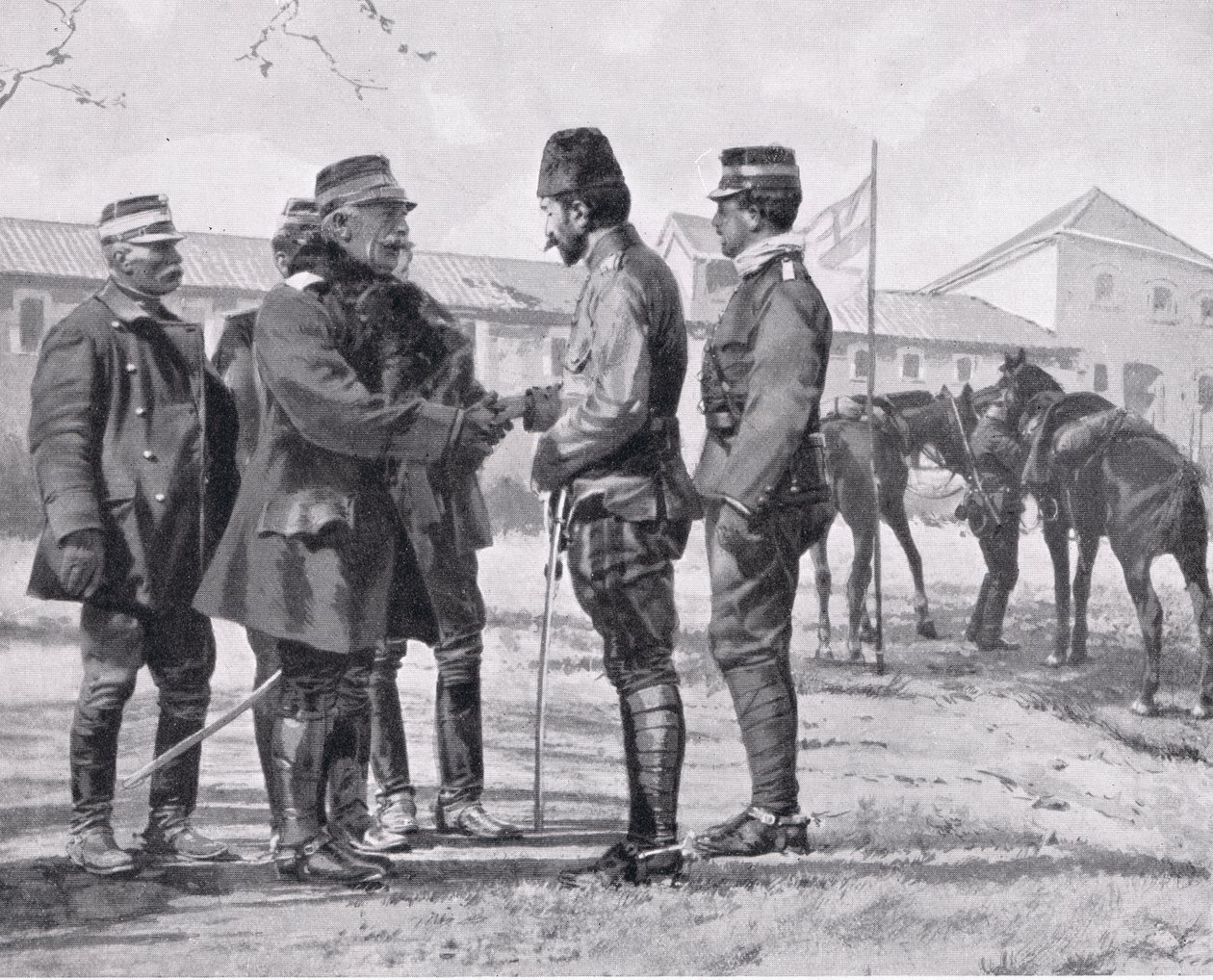 استسلام يانينا ، صورة توضيحية من "تاريخ الأمم لهتشينسون" ، 1915 بواسطة ريتشارد كاتون وودفيل جونيور