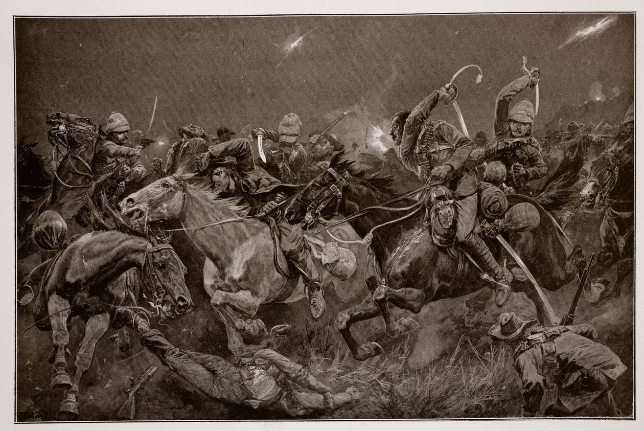 تهمة ليلة من الفرسان ال 19 بالقرب من Lydenberg في 7 نوفمبر 1900 بواسطة ريتشارد كاتون وودفيل جونيور