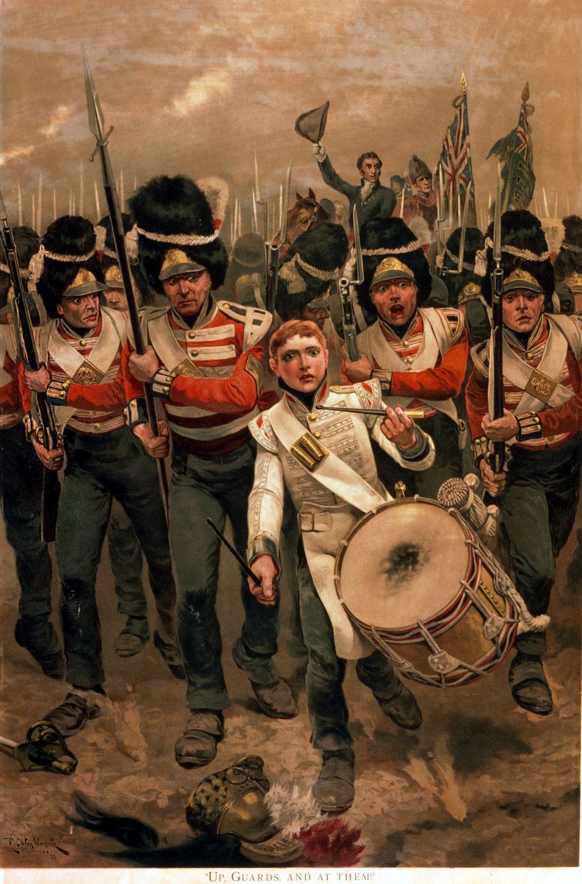 "Up، Guards، and them!" ، تم نشره كمكمل لـ "Holly Leaves" رقم عيد الميلاد لـ "Illustrated Sporting and Dramatic News" ، 1899 بواسطة ريتشارد كاتون وودفيل جونيور