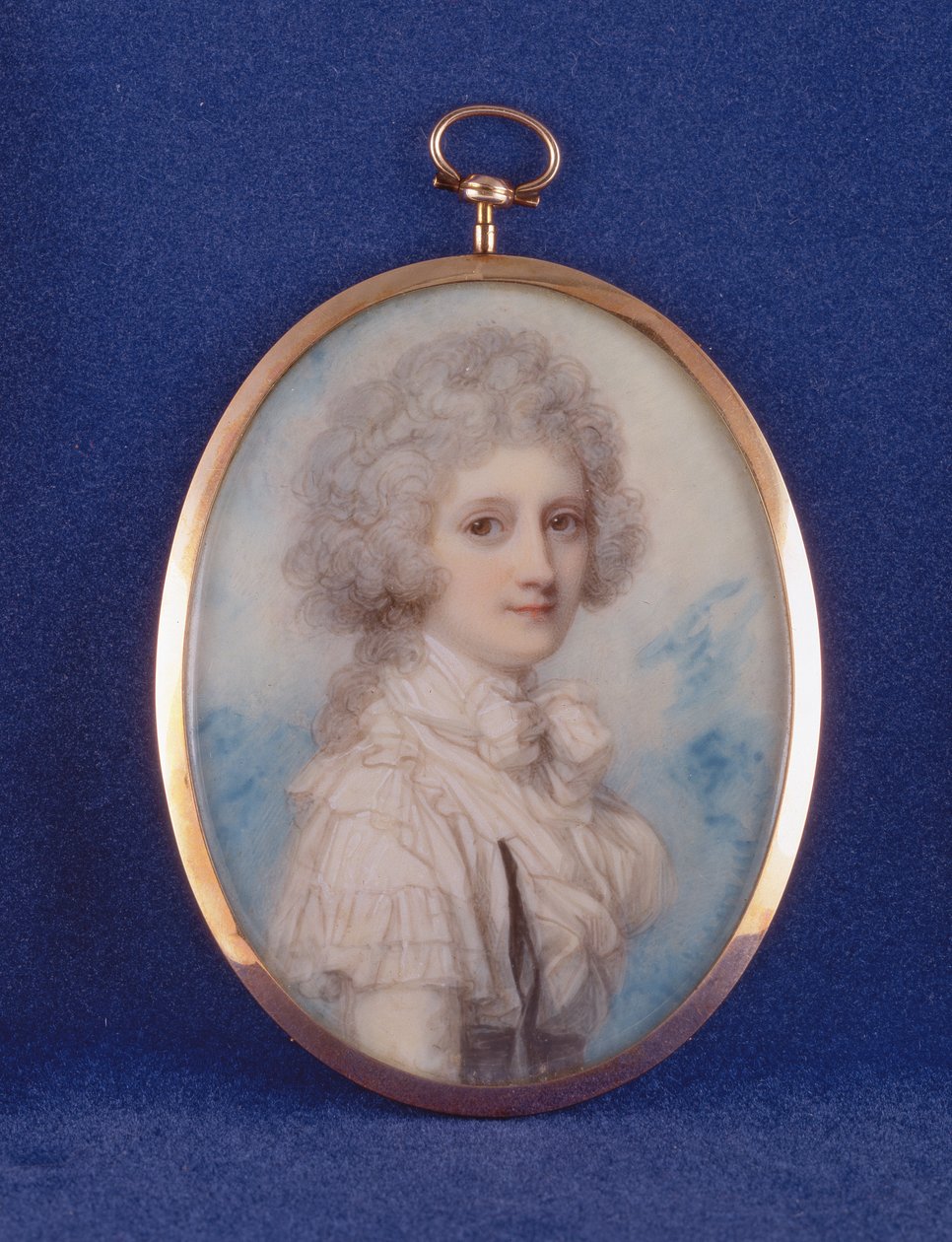إليزابيث (1750-1788) كونتيسة هوبتون ، 1789 (مرحاض وغواش على العاج) بواسطة ريتشارد كوسواي