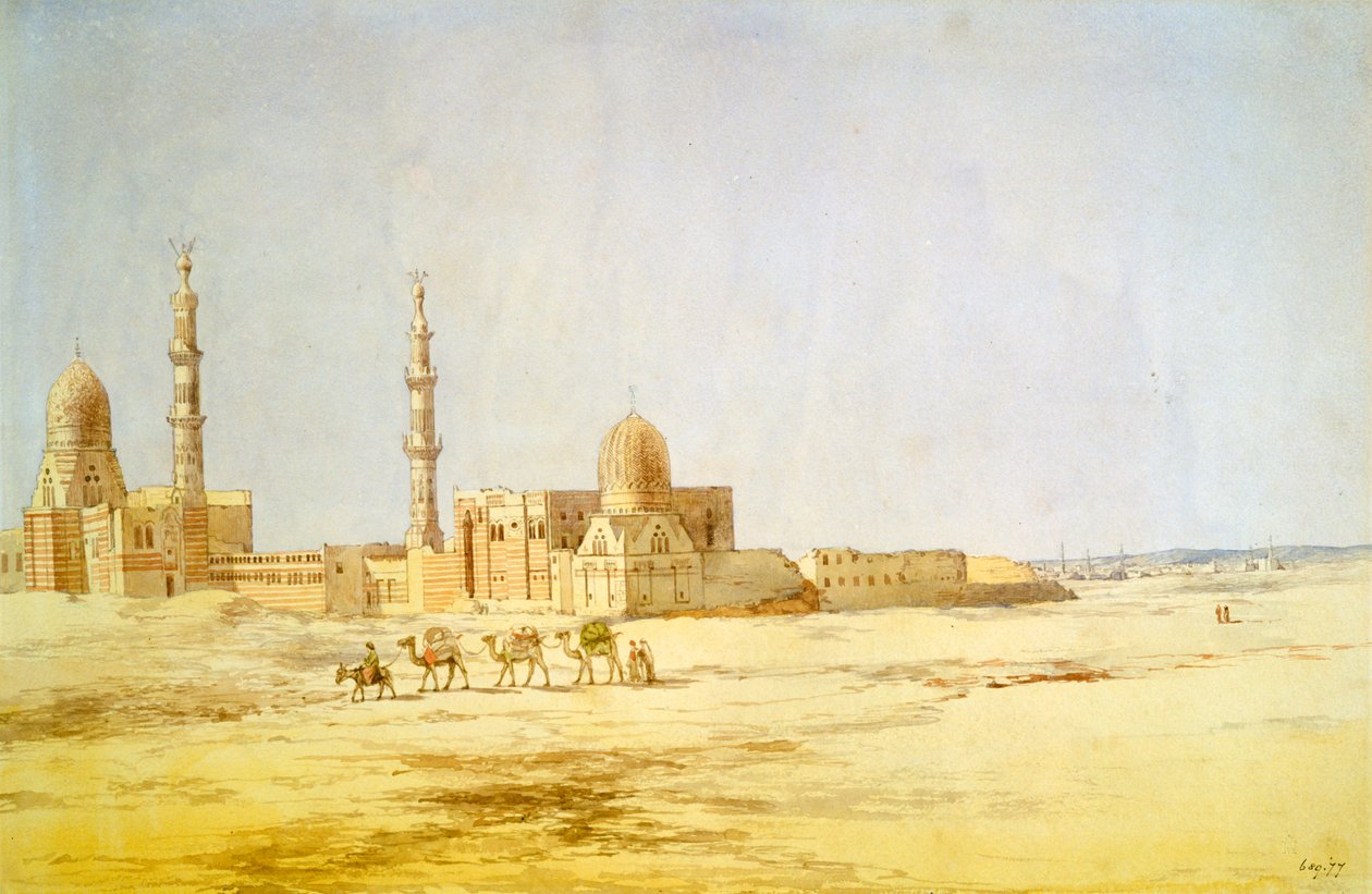 "مقابر الخلفاء ، القاهرة" ، 1842 بواسطة ريتشارد دود