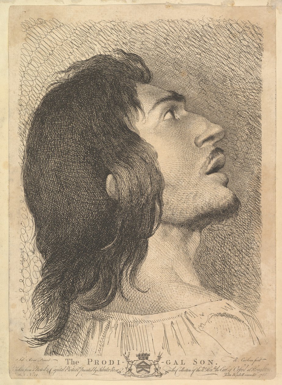 رئيس في الملف الشخصي للابن الضال ، 1766. بواسطة ريتشارد إيرلوم