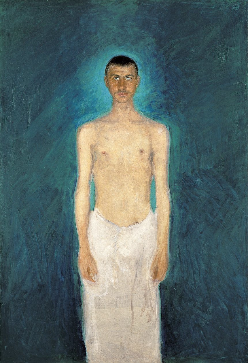 صورة ذاتية شبه عارية - لوحة لريتشارد غيرستل (1883-1908) ، زيت على قماش (159 × 109 سم) بواسطة ريتشارد جيرستل