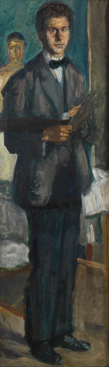 بورتريه ذاتي مع لوحة ، 1906-1907. بواسطة ريتشارد جيرستل