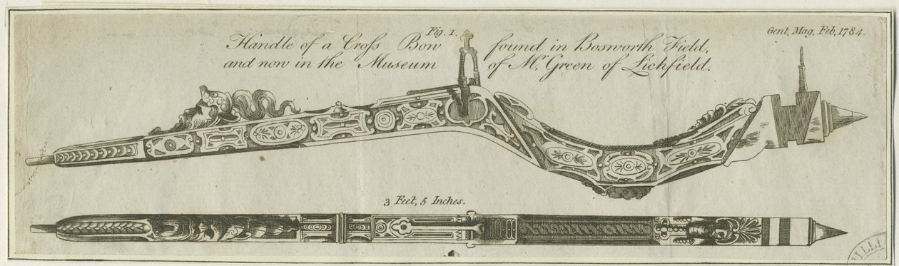 Lichfield - مقبض القوس المتقاطع: النقش ، nd [c 1784] (طباعة) بواسطة ريتشارد جرين