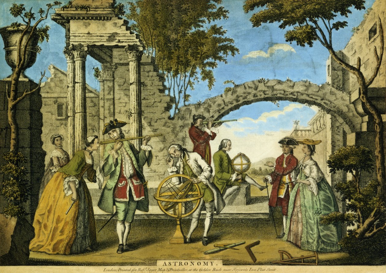 علم الفلك ، حانة. بقلم روبرت ساير (fl.1750-80) c.1750 (aquatint) بواسطة ريتشارد هيوستن