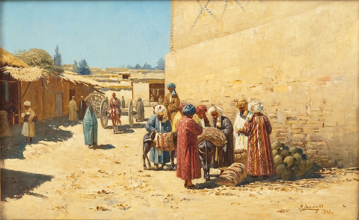 شارع البيع في آسيا الوسطى ، 1902 بواسطة ريتشارد كارل سومر