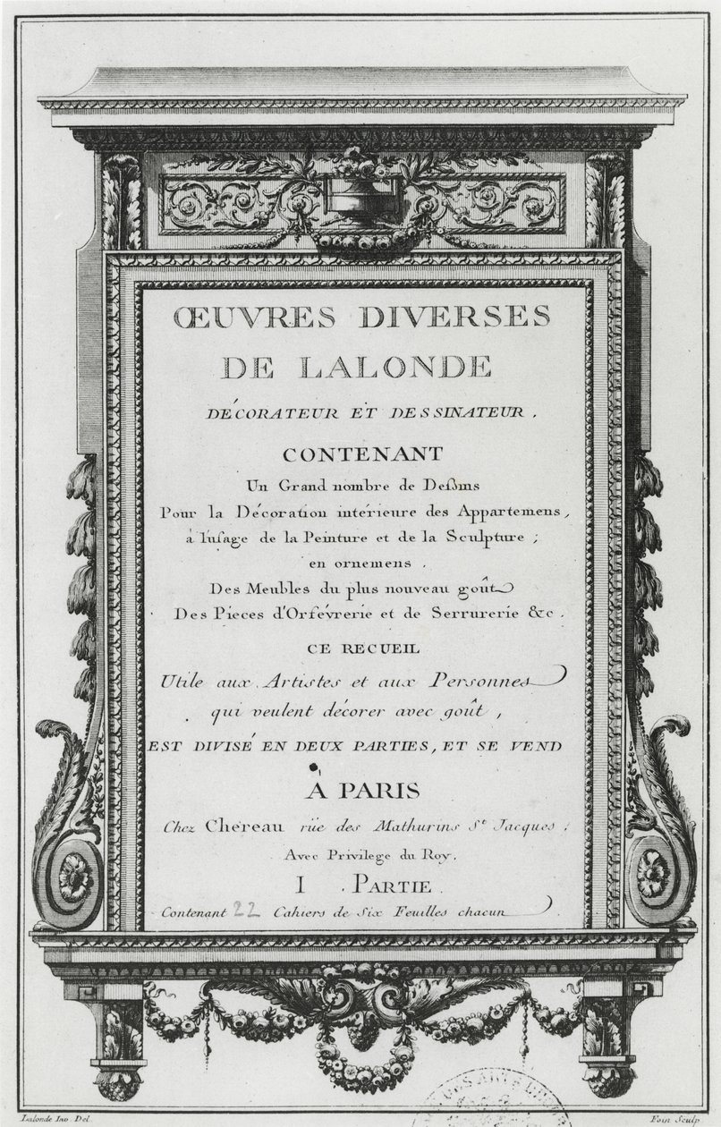 واجهة إلى أعمال مختلفة من قبل Lalonde ، مصمم ومصمم بواسطة ريتشارد لالوند