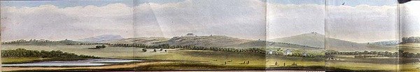 Harrow و Little Primrose Hill و Primrose Hill ، تفاصيل من حانة "A Panoramic View around the Regent's Park". بواسطة أكرمان بواسطة ريتشارد موريس