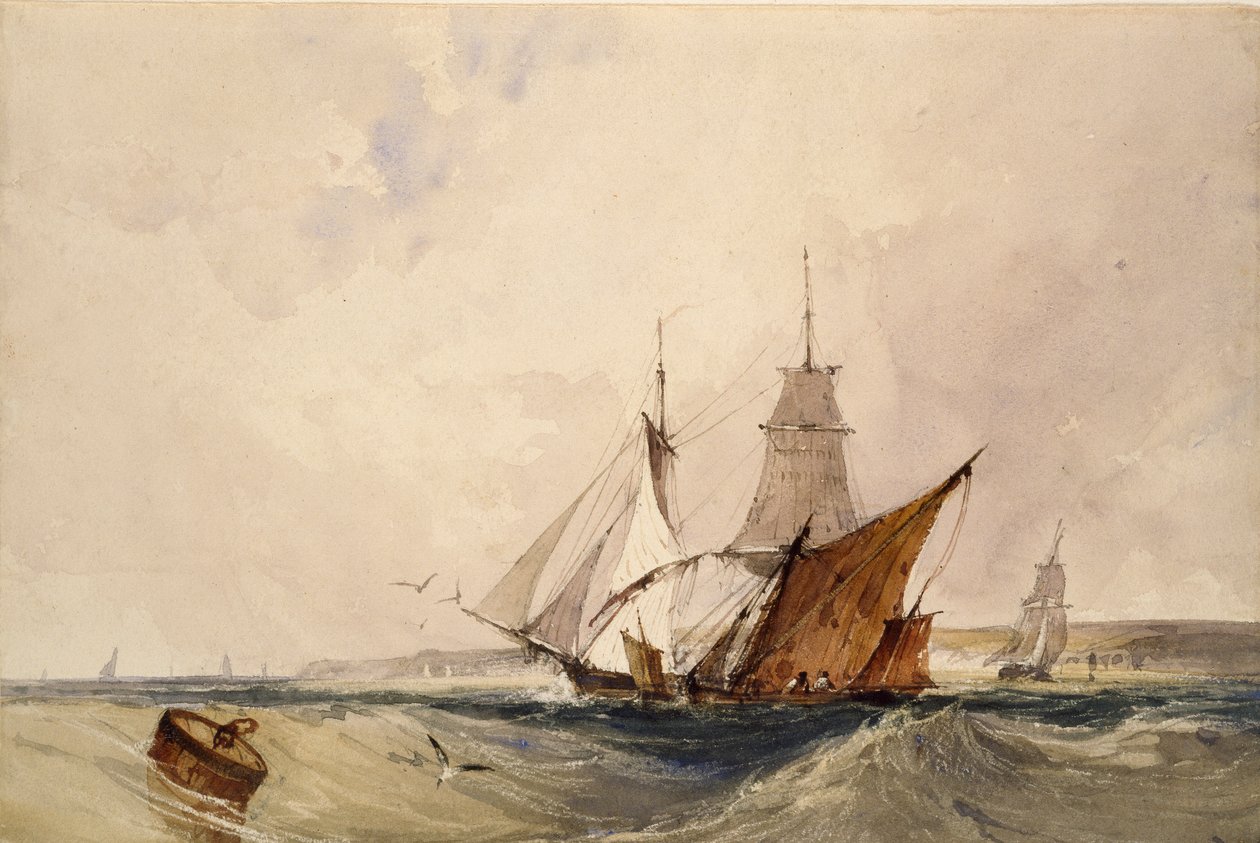 الشحن قبالة ساحل كينت ، c1820s بواسطة ريتشارد باركس بونينجتون