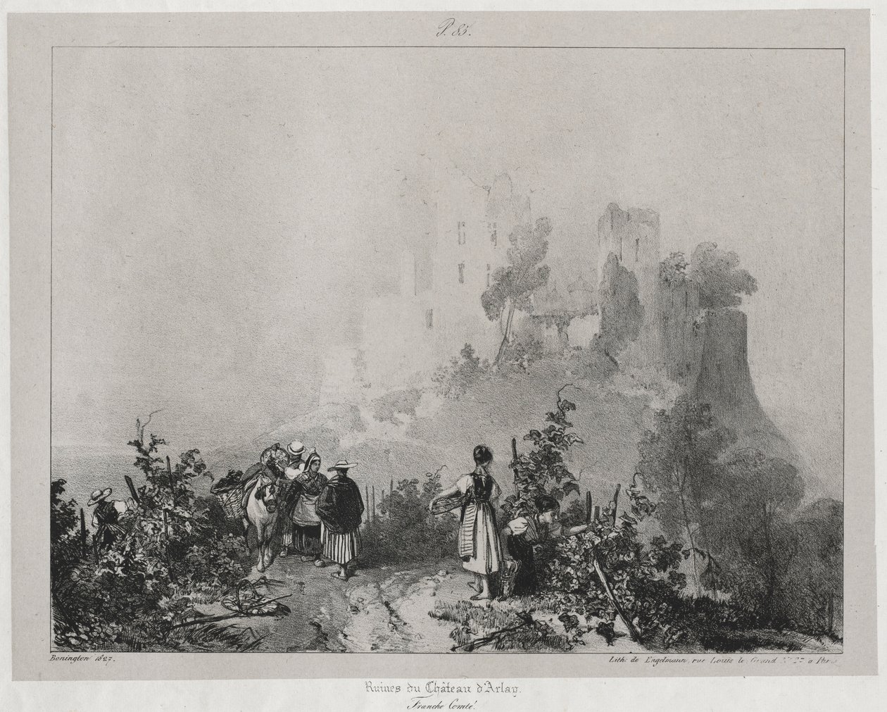 الرحلات الخلابة والرومانسية في فرنسا القديمة ، فرانش كومته ... ، 1825. بواسطة ريتشارد باركس بونينجتون