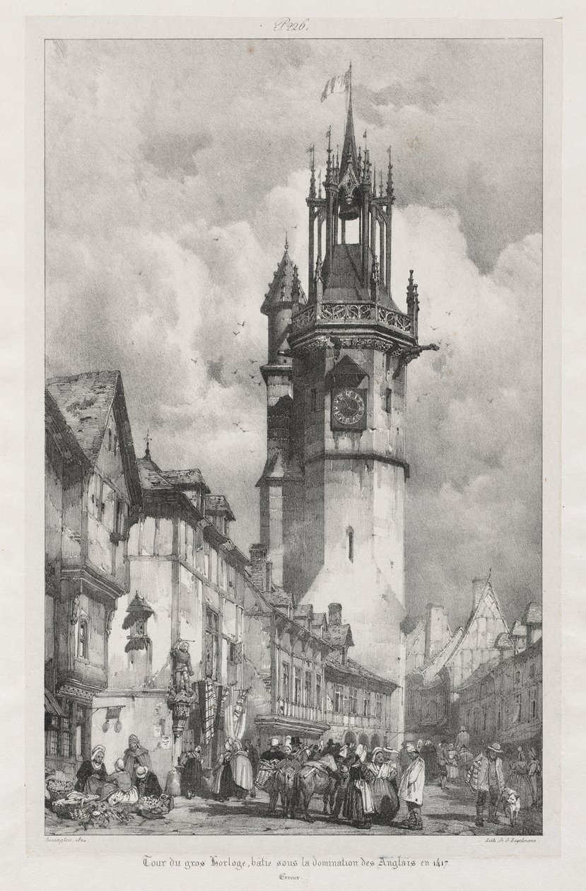 رحلات رائعة ورومانسية في فرنسا القديمة ، نورماندي: Tour du Gros-Horloge ، Evreux بواسطة ريتشارد باركس بونينجتون