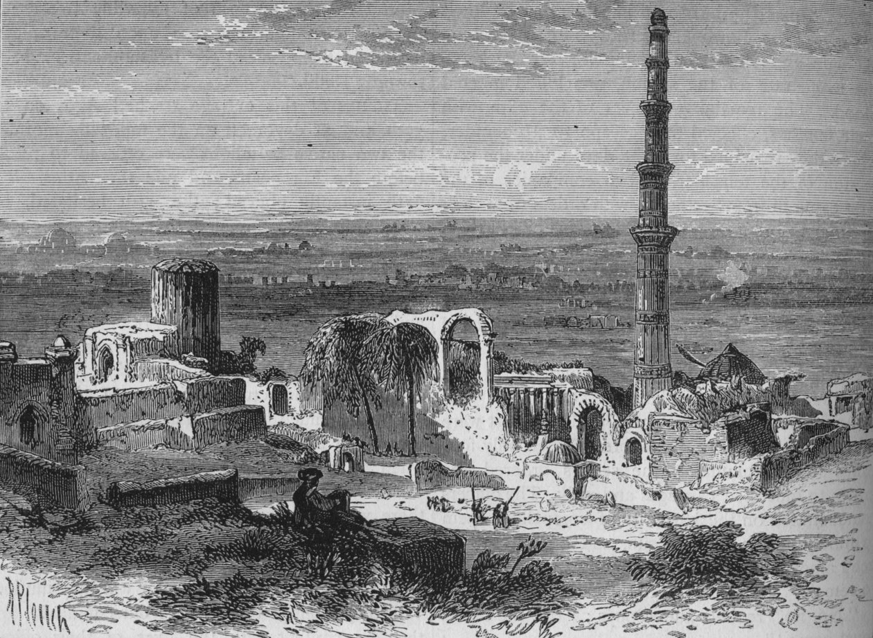 منظر في ضواحي دلهي ، c1880 بواسطة ريتشارد مديرة ليتش
